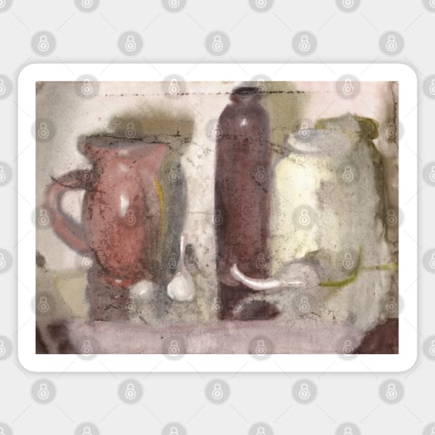 Watercolor classic art still life Magnet by Anna Hlimankova